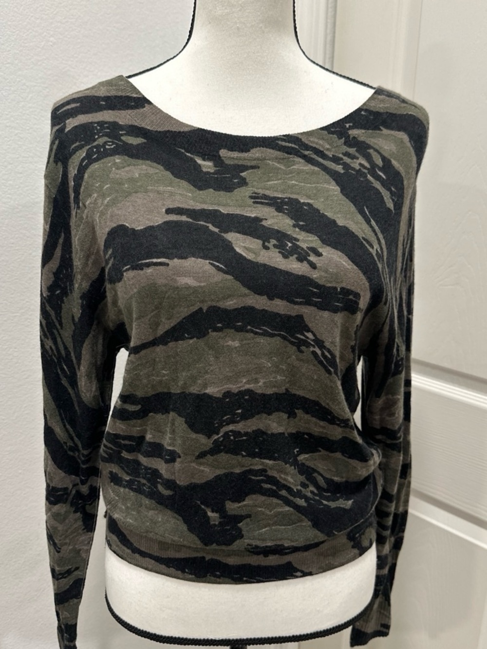 Zadig & Voltaire Grey Camouflage Cashmere Knit